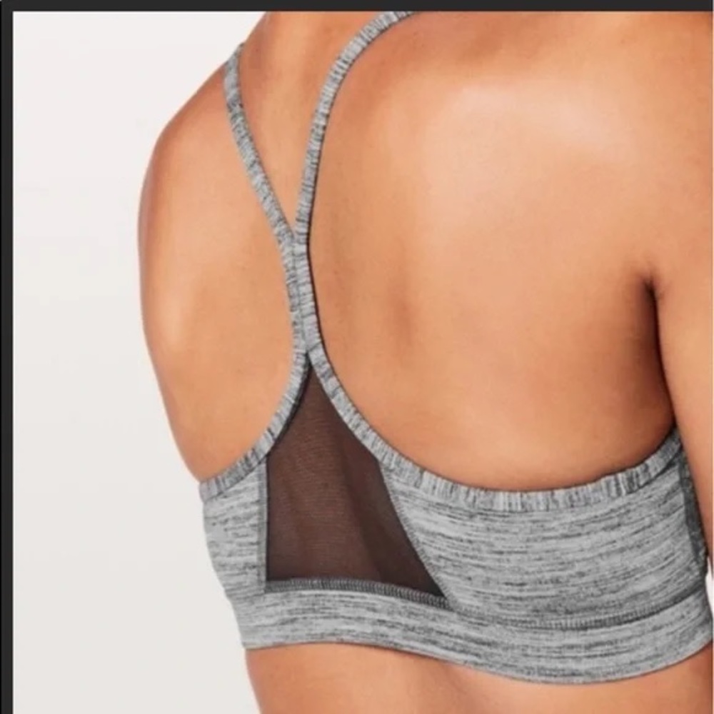 LULULEMON flow y bra iv grey